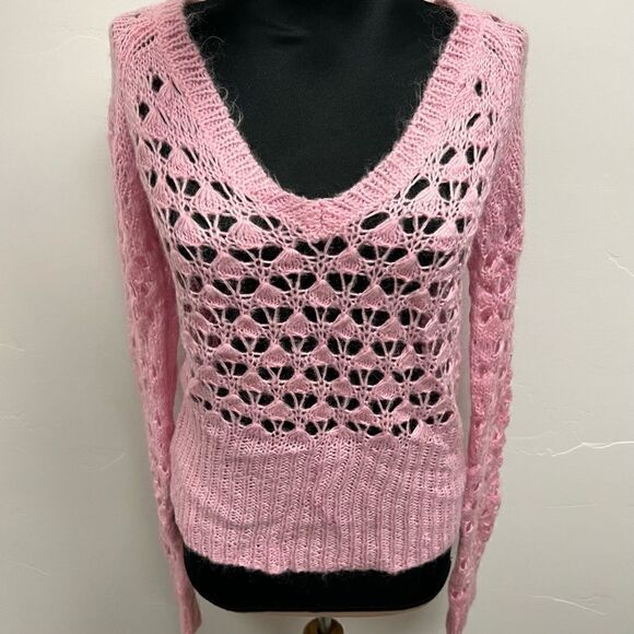 EUC Vintage 90’s y2k Smudge sweater in pink sz XL - Picture 12 of 14